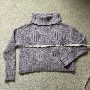 Miss Selfridge Heather Lavendar/Gray Turtleneck Sweater